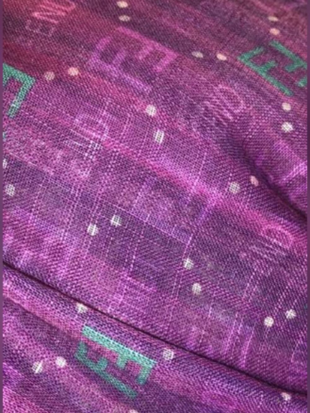 Purple Teal Scarf Cotton